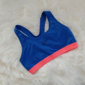 Nike Dri-fit sports bra blue/orange sz med EUC